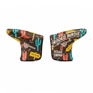Soft Durable Golf Putter Cover Golf Blade Dustproof Head Cover PU Leather Embroidery Craft Golf Club Head Cover