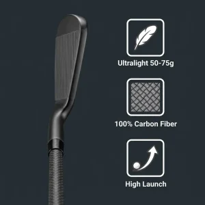 Soft Feel Graphite Golf Shaft for Irons and Hybrids Professional Club Components