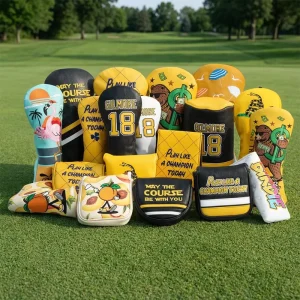 Soft Interior Golf Wood Head Cover PU Leather Golf Putter Covers Logo Custom Golf Club Headcovers