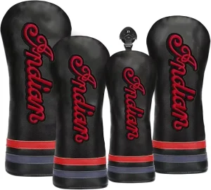 Soft PU Leather Driver and Wood Club Headcovers with Custom Embossed Logo