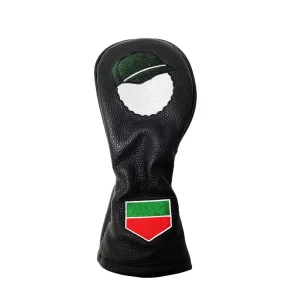 Soft Real Leather Embroidered Golf Headcovers Custom Printed Logo Patch Embroidery Golf Club Protective Accessories