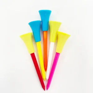 Soft Rubber Top Golf Tee Rubber Golf Ball Holder Rubber Top Golf Tees Plastic