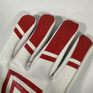 Soft Sheepskin Cut Resistant Gloves Level 5 Protection Flexible Leather Safety Work Gloves Red White Smooth Texture Customizable