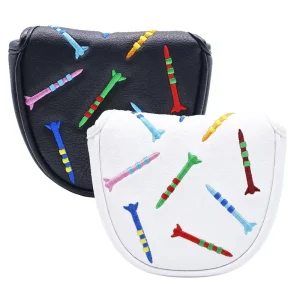 Soft Velvet Interior Golf Mallet Putter Cover With Custom Logo Embroidery Heavy Duty Waterproof PU Leather Golf Gear