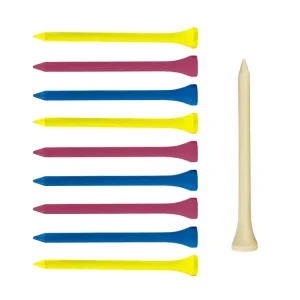 Solid Bamboo Wood Golf Tees Custom Black White Striped Design 42 70 83mm Natural Color Golf Tee