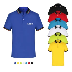Solid Breathable Plus Size Men’s Golf Shirt Casual Regular Fit Polyester