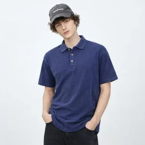 Solid Plain Polo T Shirt for Men 100% Cotton Short Sleeve Lapel Custom Logo Casual Golf Uniform