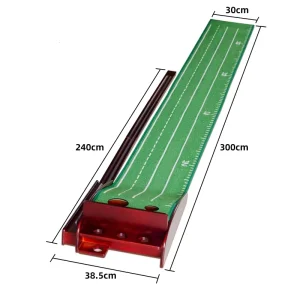 Solid Wood Indoor Golf Practice Set Fairway with Putting Green Training Aid for Golfers