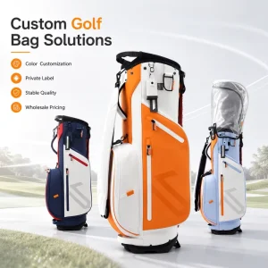 Source Factory Custom Golf Bag Customizable Waterproof PU Large Capacity Bag