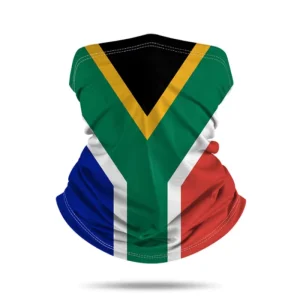 South Africa Flag Pattern Face Cover Custom High Quality Tube Neck Gaiter for Sport Cycling Fishing Daily Accessories