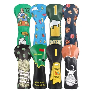 Space Embroidery Golf Club Head Cover Waterproof Golf Driver Head Covers Golf Accessories