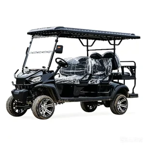 Special 6 Seater Golf Carts Quick Charge 60V Purple Lifted Golf Buggy Featuring Roof Rack for Dense Forest