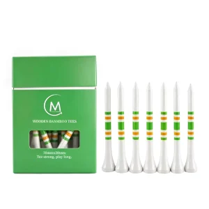 Special Packaging Design 70 mm Golf Tees Durable Eco Friendly Wooden Bamboo Golf Tees