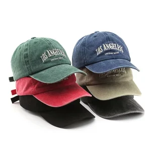 Spring Summer Dad Hat Custom Embroidery Letter Logo Cotton Retro Vintage Embroidered 6 Panels Unstructured Sport Baseball Cap
