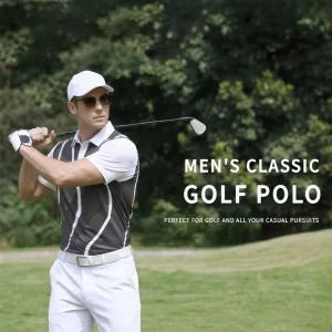 Spring Summer golf polo shirt custom made breathable highly elastic moisture wicking casual lapel short sleeve