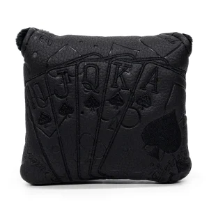 Square Mallet Putter Cover PU Leather Golf Club Cover Magnetic Golf Mallet Headcover