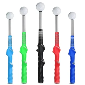 Stainless Steel Golf Telescopic Swing Trainer Exercise Stick Sounding Feature Right Left Handed Lightweight Indoor Training