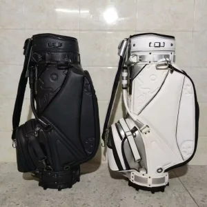 Standing Golf Equipment Bag Reinforced Bottom Structure for Placing on Golf Trolleys for Outdoor Matches