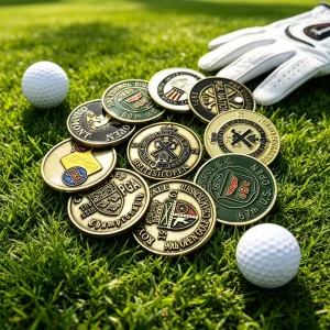 Steel Blank Novelty Bulk Golf Ball Marker Random Medallion Plastic and Towel Free Shipping