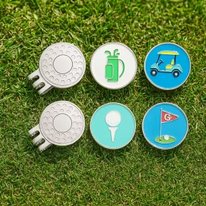 Steel Magnetic Golf Ball Marker Engraved Custom Brim Travel Secure Comfort Hat Clip