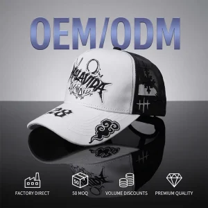 Stock Unstructured Fashion Suede Brim Design 3D Embroidery Unisex Adult Street Style Outdoor Sports Trucker Caps