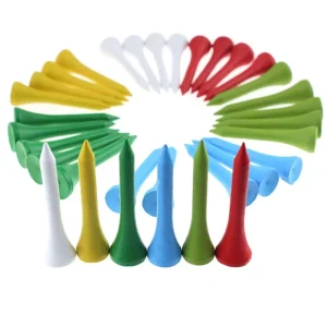 Stocked Multi Colored 83mm Durable Plastic Golf Tees Custom Logo Bulk Supply Golf Accessories