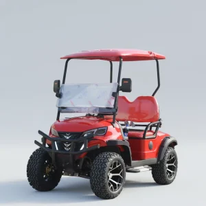 Street Legal 2 Passenger Electric Golf Cart Black 4 Wheel Golf Utility Vehicle 30 50Km h Speed 90km Range for Golf Course