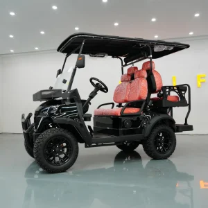 Street Legal 2+2 Seater Electric Golf Cart WithLithium Battery Turn Signals DOT Tires with Windshield and Belts