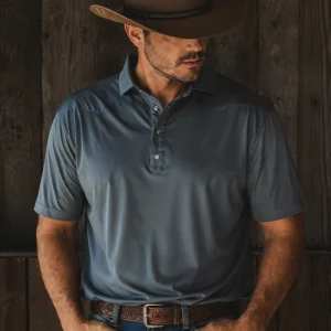 Stretch Men’s Pure Color Seamless Polo Mens White Collar Pearl Snap Western Golf Apparel