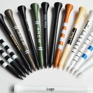 Strong Custom Printing Logo Bamboo Wood Golf Tee Multiple Colors Sizes Wood Custom Golf Tees