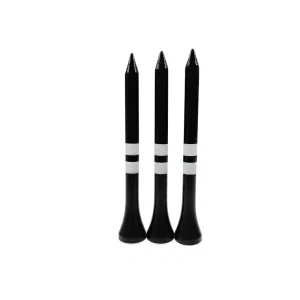 Sturdy 83mm 70mm Black Striped Wood Bamboo Golf Tees Premium Custom Printing & Logo Options