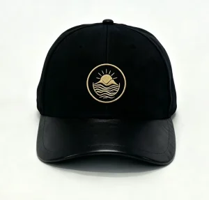 Suede Baseball Cap Manufacturer PU Leather Brim Outdoor Embroidery Dad Hat Customized Two Tone Baseball Hat
