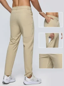 Suit Pant Straight Leg Outdoor Camping Climbing Biking Basic Trousers Casual Golf Tennis Sport Fitness Men’s Cargo Pants