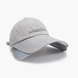 Summer Quick Dry Breathable Polyester Baseball Cap Retractable Wide Brim UV Protection Sun Hat for Women Outdoor Sports