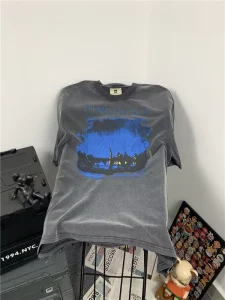 Summer Streetwear Men Heavyweight Cotton Tee Breathable Quick Dry Solid Color Oversized Loose T Shirt