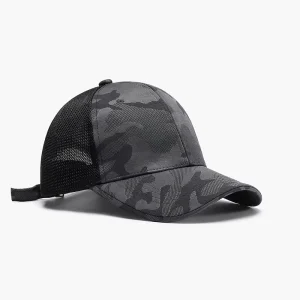 Summer Sun-Shading Breathable Outdoor Mesh Sports Baseball Cap Camouflage Pattern 6 Panel Structured Baseball Cap