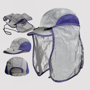 Summer Sun protection Headwear Quick Drying Baseball Cap Breathable Mesh Removable Neck Cover Sunshade Outdoor Sport Hiking Hat
