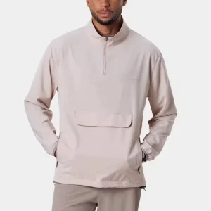 Suppliers Customized Logo Printed Men Golf Half Zip Stand Collar 100% Polyester Anti Bacterial Quick Dry Sweatshirt Hoodie