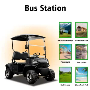 Sustainable 2 Seater 4 Wheel 60v Battery Powerful Electric Golf Cart with Custom Color Option