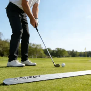 Swing Trainer 3 Sections Big Knob Indoor Teaching Golf Putter Trajectory Guide Training Ruler