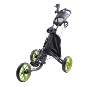 Swivel Foldable 3 Wheel Golf Push Cart Foldable Aluminum Golf Trolley With Umbrella Stand