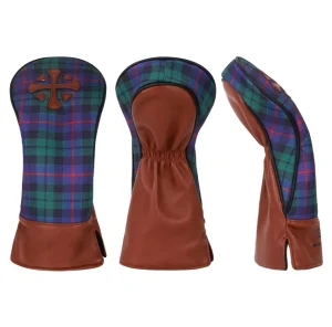 Tartan Leather Factory Custom Logo Design Golf Driver Fairway Wood Hybrid Head Cover Golf Headcover OEM Golf Head Covers