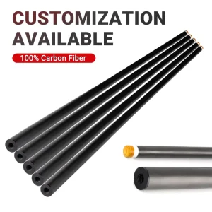 Tavon Custom Logo 100 Pure Carbon Fiber Pool Cue Professional Low Deflection Shaft Billiard Stick Factory Bulk