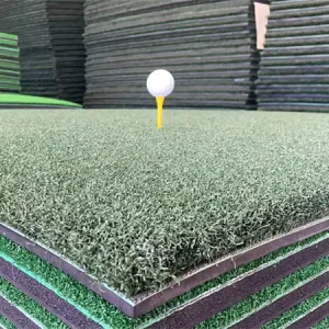 Tee up Turf Driving Range Hitting Mat Indoor Golf Simulator Swing Practice Mat 1500x1500mm 50mm Thick