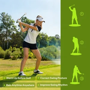 Telescopic Golf Swing Tempo Trainer Portable Lightweight Warm Practice Equipment for Beginner Golfers Master Swing