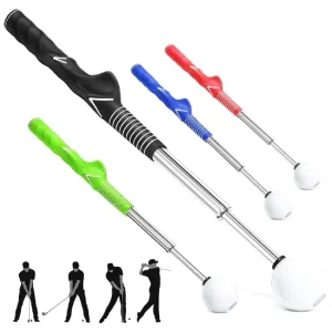 Telescopic Golf Swing Trainer Warm Up Practice Training Aids with Posture Corrector for Golf Training
