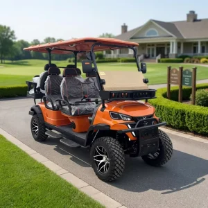 The 6 seat Electric Golf Cart with Metal Construction Lithium Battery Hydraulic Drum Brakes for Country Club Estates