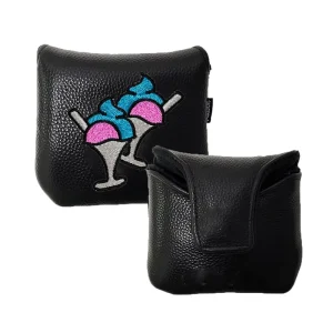 Thick PU Leather Embroidered Golf Head Covers With Custom Logo Embroidery Portable Practical Golf Club Accessories for Golfers