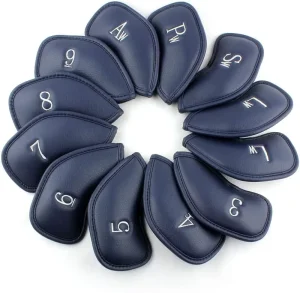 Thick Synthetic Leather Golf Iron Head Covers Set Headcover Fit All Brands Golf Accessories Golf Headcover