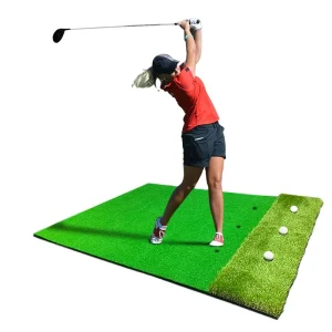 Thickening Golf Hitting Mats 5x4ft Impact Backyard Driving Swing Practice Mat with Fairway Turf Golf Training Aids